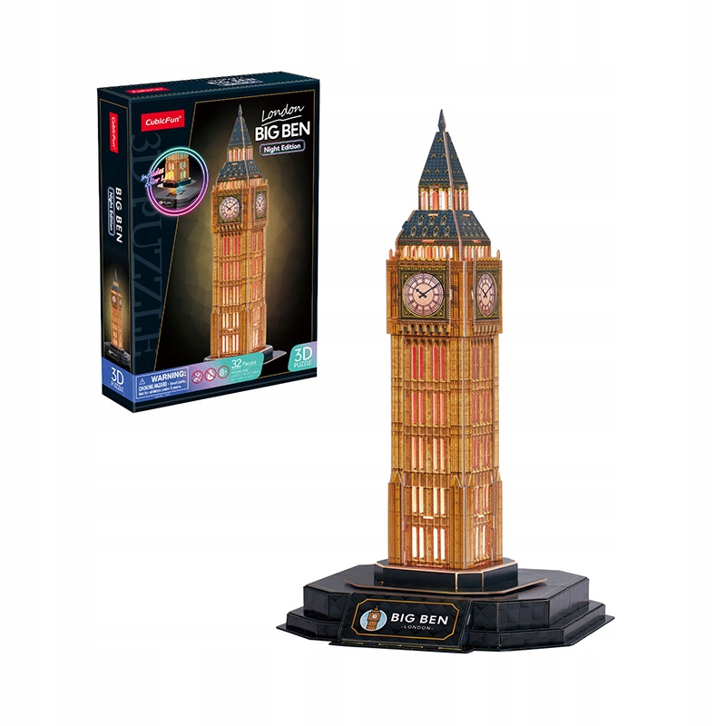 CUBIC FUN PUZZLE 3D BIG BEN WERSJA NOCNA L537H