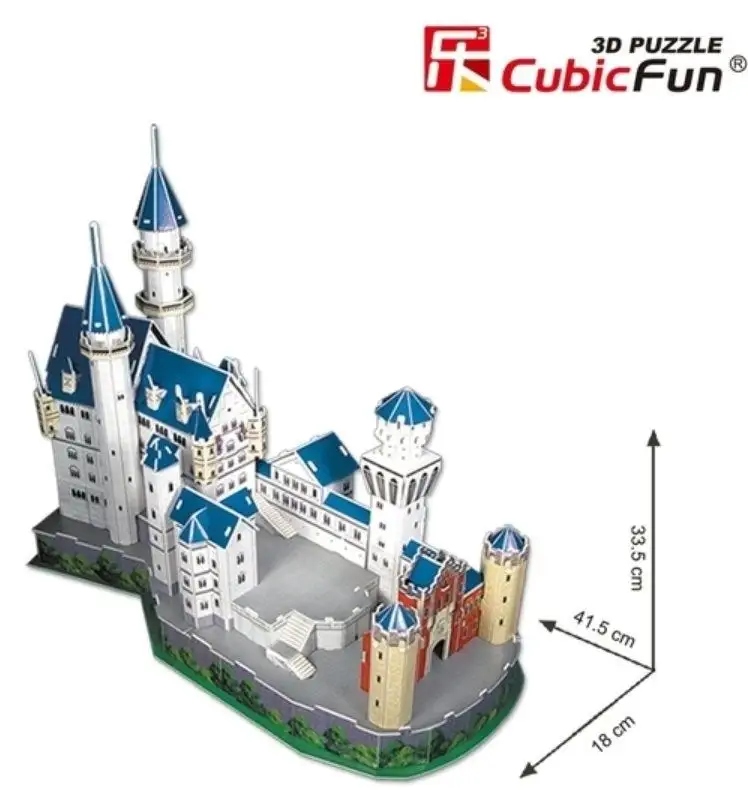 CUBIC FUN Puzzle 3D ZAMEK NEUSCHWANSTEIN CASTLE 121 elementów DS0990H