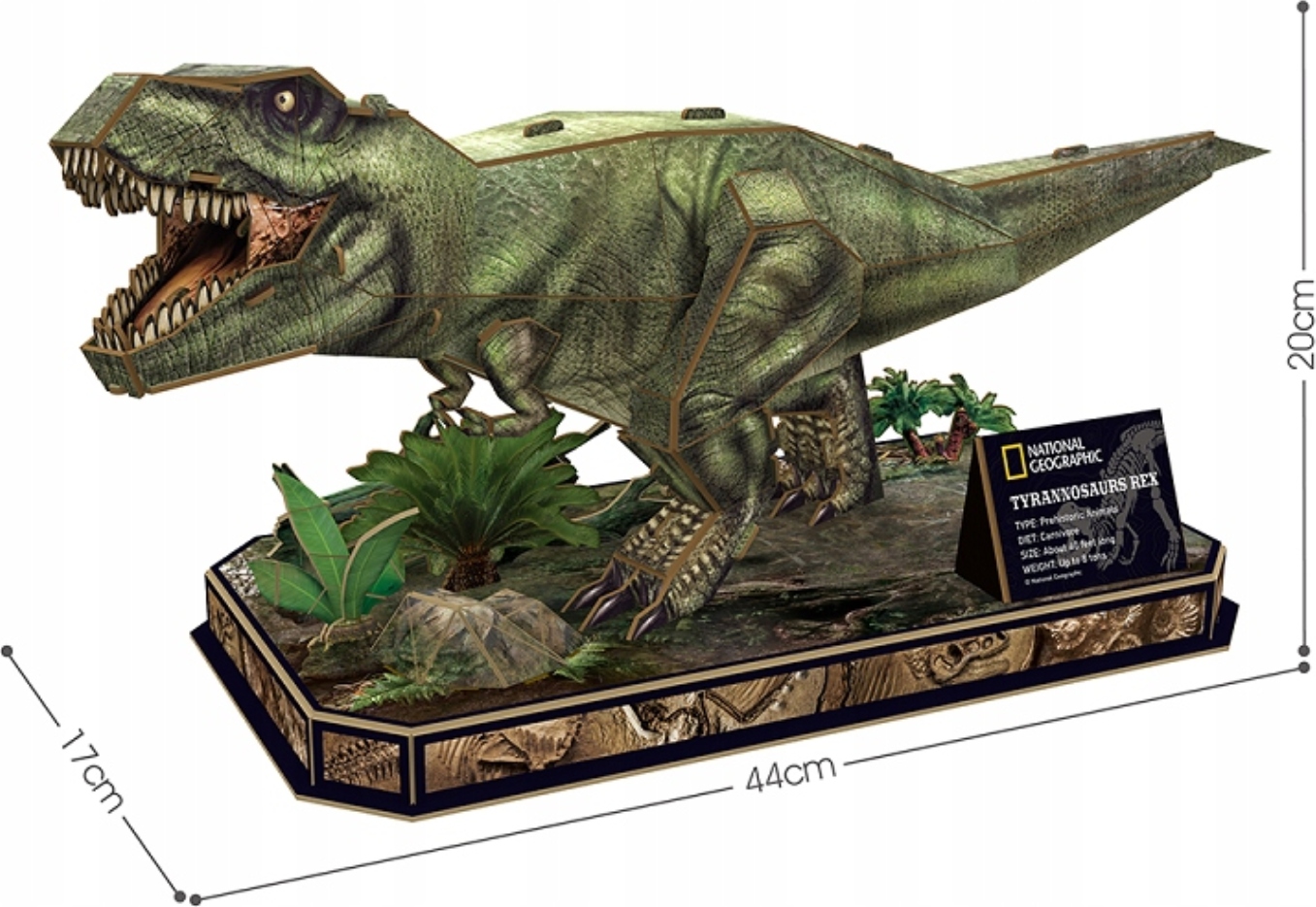 CUBIC FUN PUZZLE 3D NATIONAL GEOGRAPHIC T-REX - 52 ELEMENTY DS1051H
