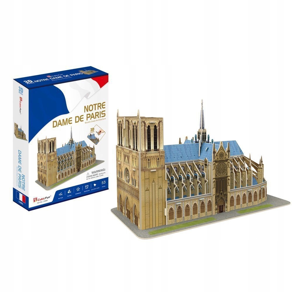 CUBIC FUN PUZZLE 3D KATEDRA NOTRE DAME - C242H - 53 ELEMENTY