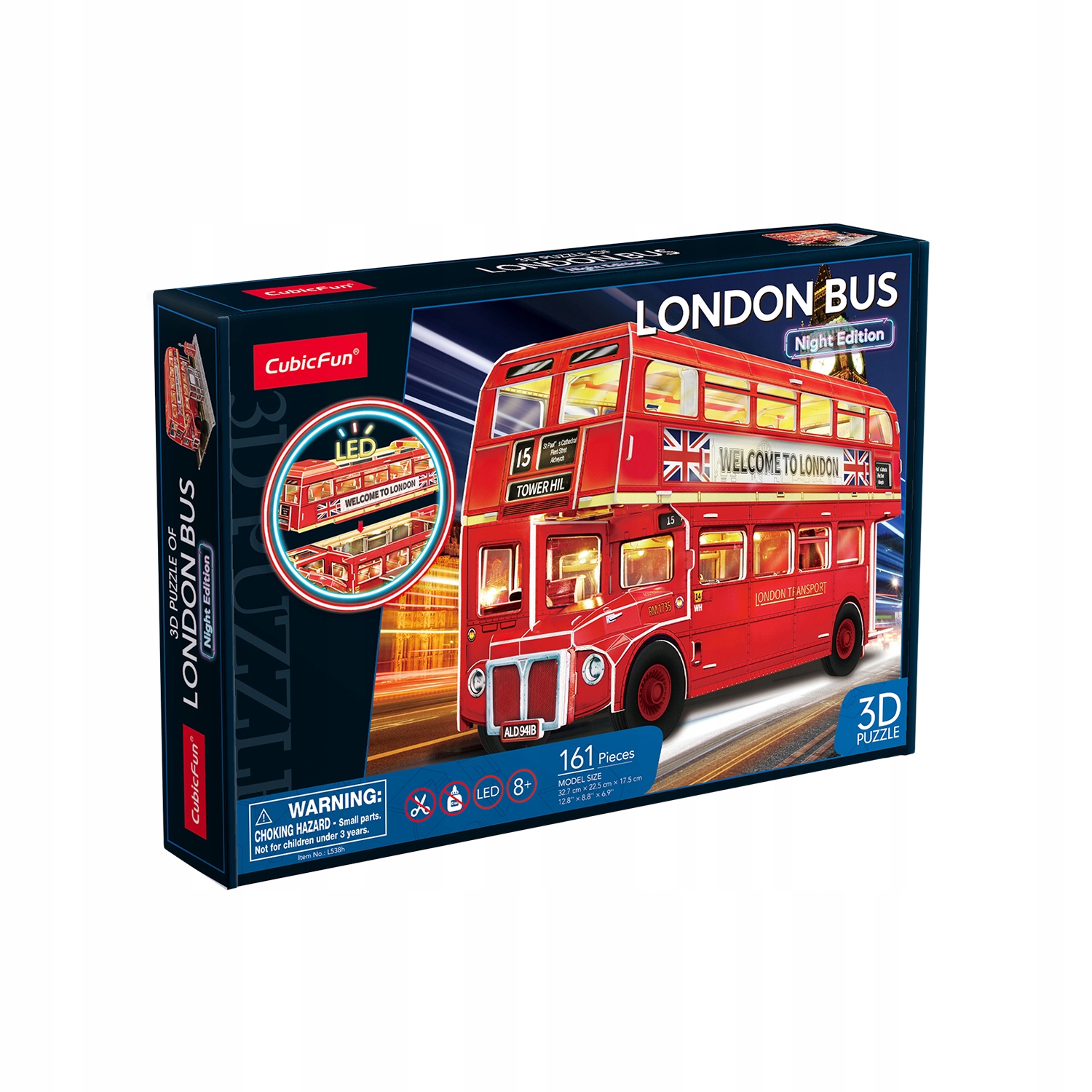CUBIC FUN PUZZLE 3D LONDYŃSKI AUTOBUS 72 puzzle L538H