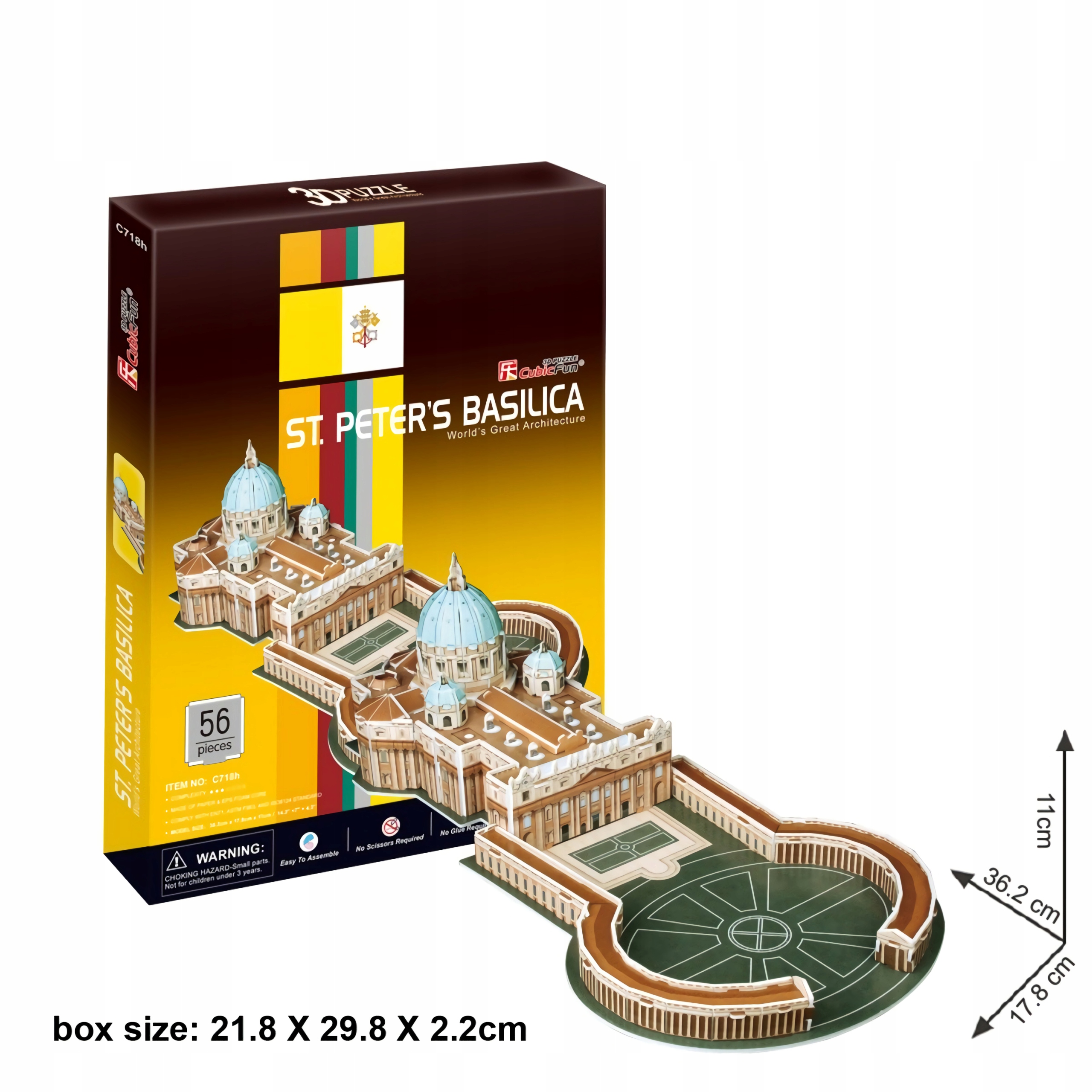 CUBIC FUN PUZZLE 3D BAZYLIKA ŚW. PIOTRA 56 ELEMENTY - C244H