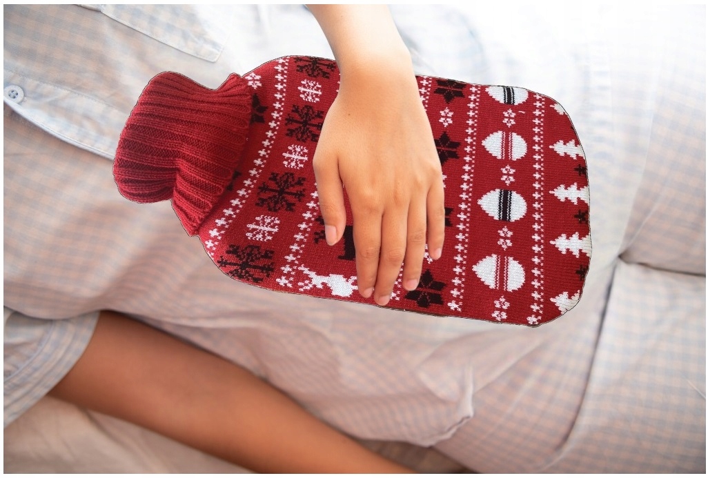 TERMOFOR GUMOWY PLUSZOWY W SWETERKU 2L NA WODĘ POKROWIEC SWETEREK CIEPŁY