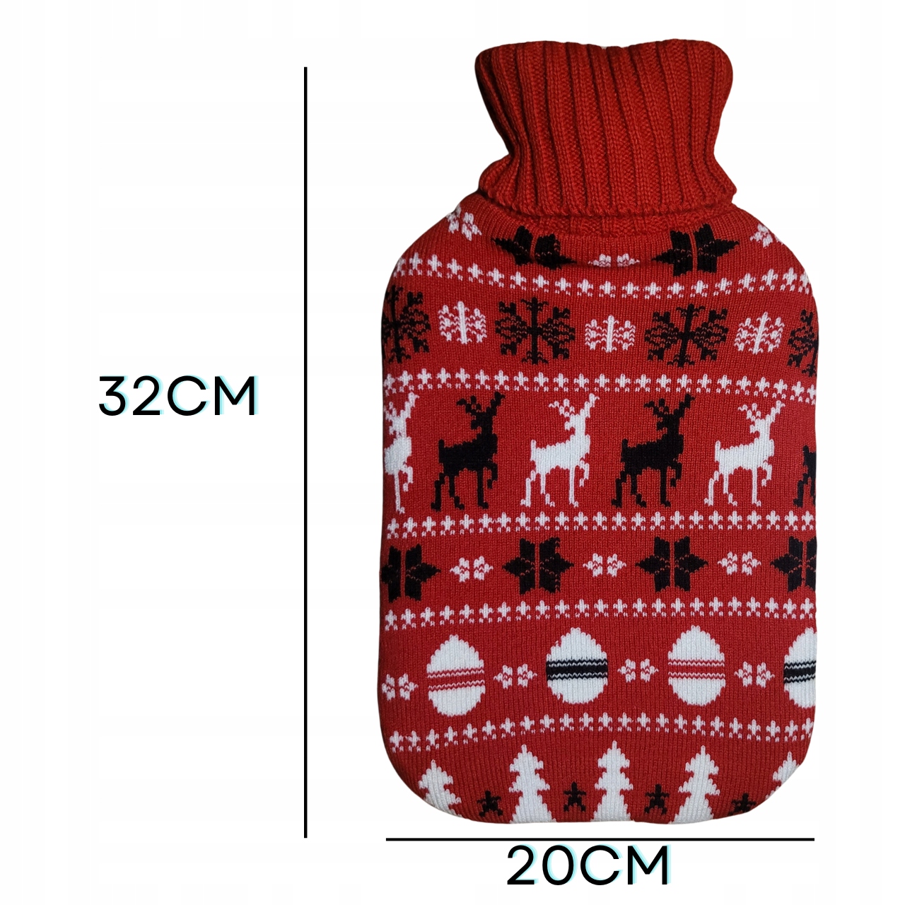 TERMOFOR GUMOWY PLUSZOWY W SWETERKU 2L NA WODĘ POKROWIEC SWETEREK CIEPŁY