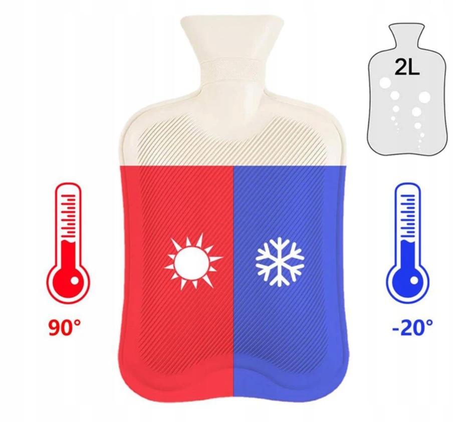 TERMOFOR GUMOWY PLUSZOWY W SWETERKU 2L NA WODĘ POKROWIEC SWETEREK CIEPŁY