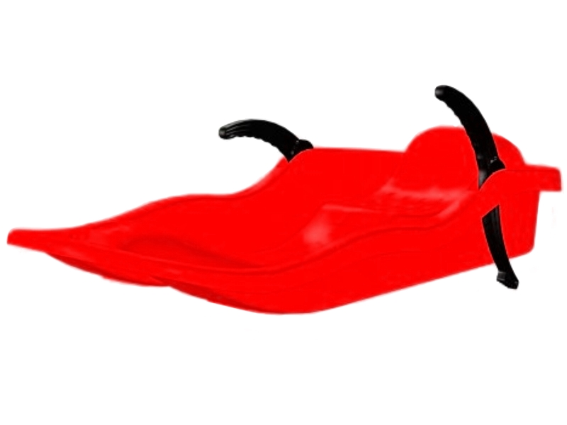 Sanki z hamulcem RACE | Czerwony