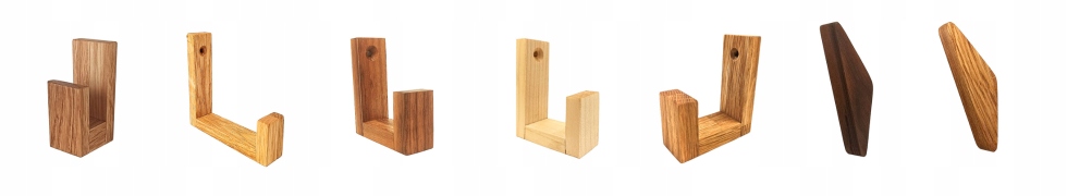 Drewniany Wieszak na Ścianę 5,5 cm Ubrania Ręczniki do Przedpokoju Hol 60mm