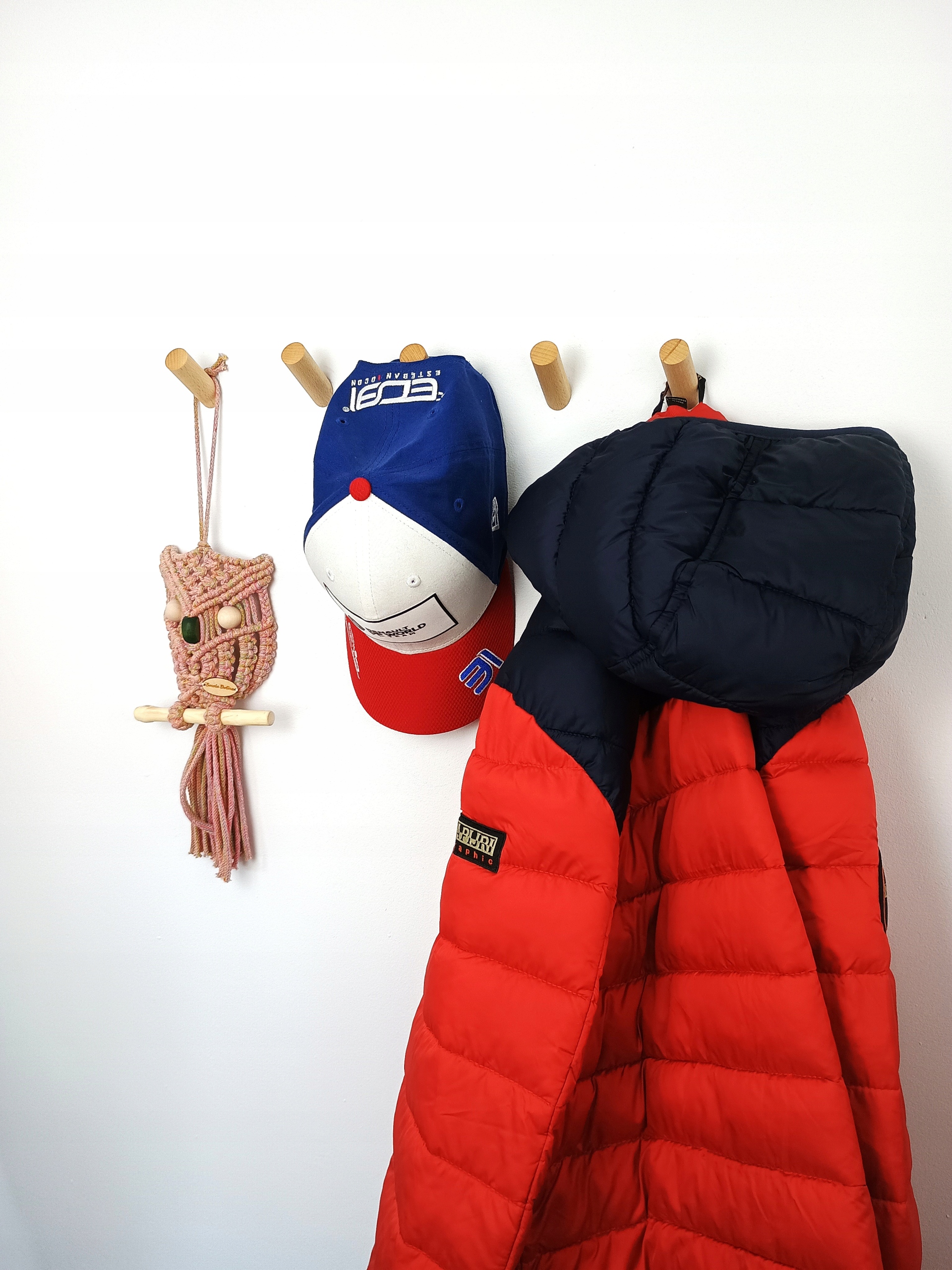 Wieszak Drewniany Kołek Ścienny Na Ubrania Owalny Uchwyt Do Wieszania Buk