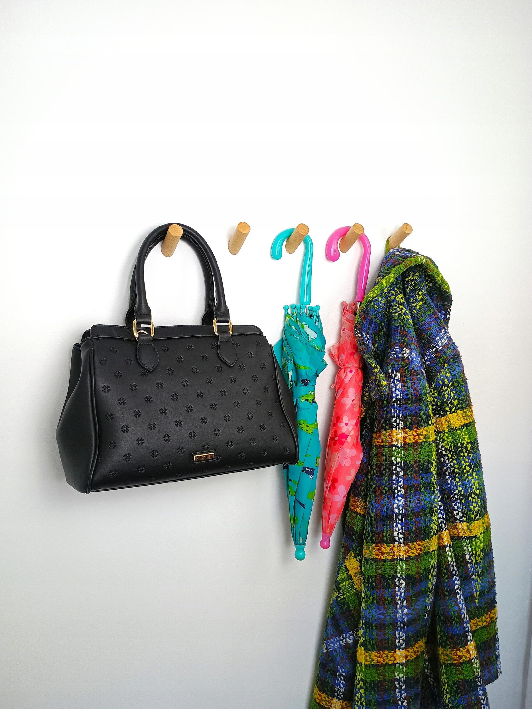 Wieszak Drewniany Kołek Ścienny Na Ubrania Owalny Uchwyt Do Wieszania Buk