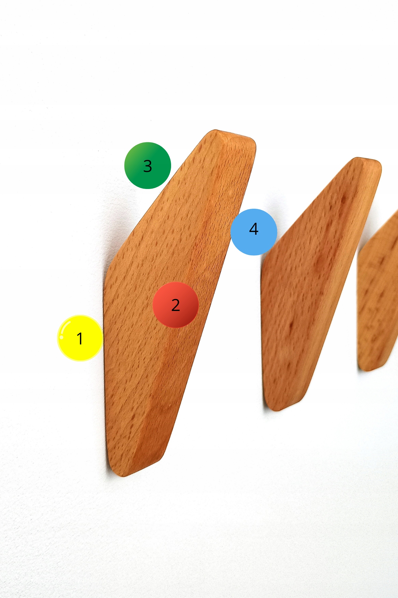 Wieszak z Drewna Litego Bukowego Własnej Roboty na Ścianę Korytarz Wiszący