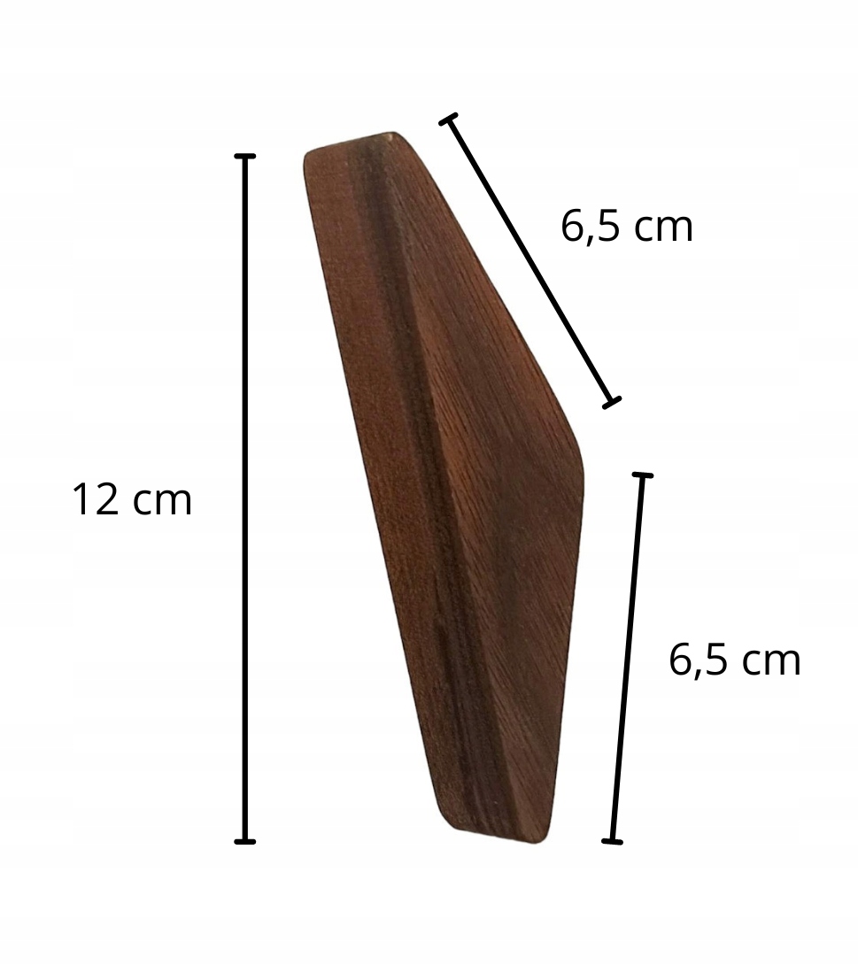 Wieszak Na Ubrania Drewniany Pojedynczy Ścienny Na Korytarz Brązowy Orzech