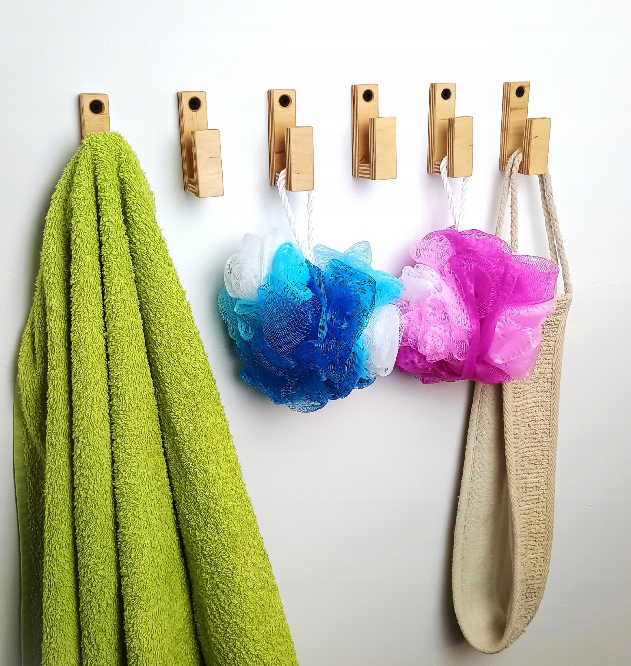 Wieszaki scienny drewniany na klucze przybory kuchenne czapki Sklejka Eko