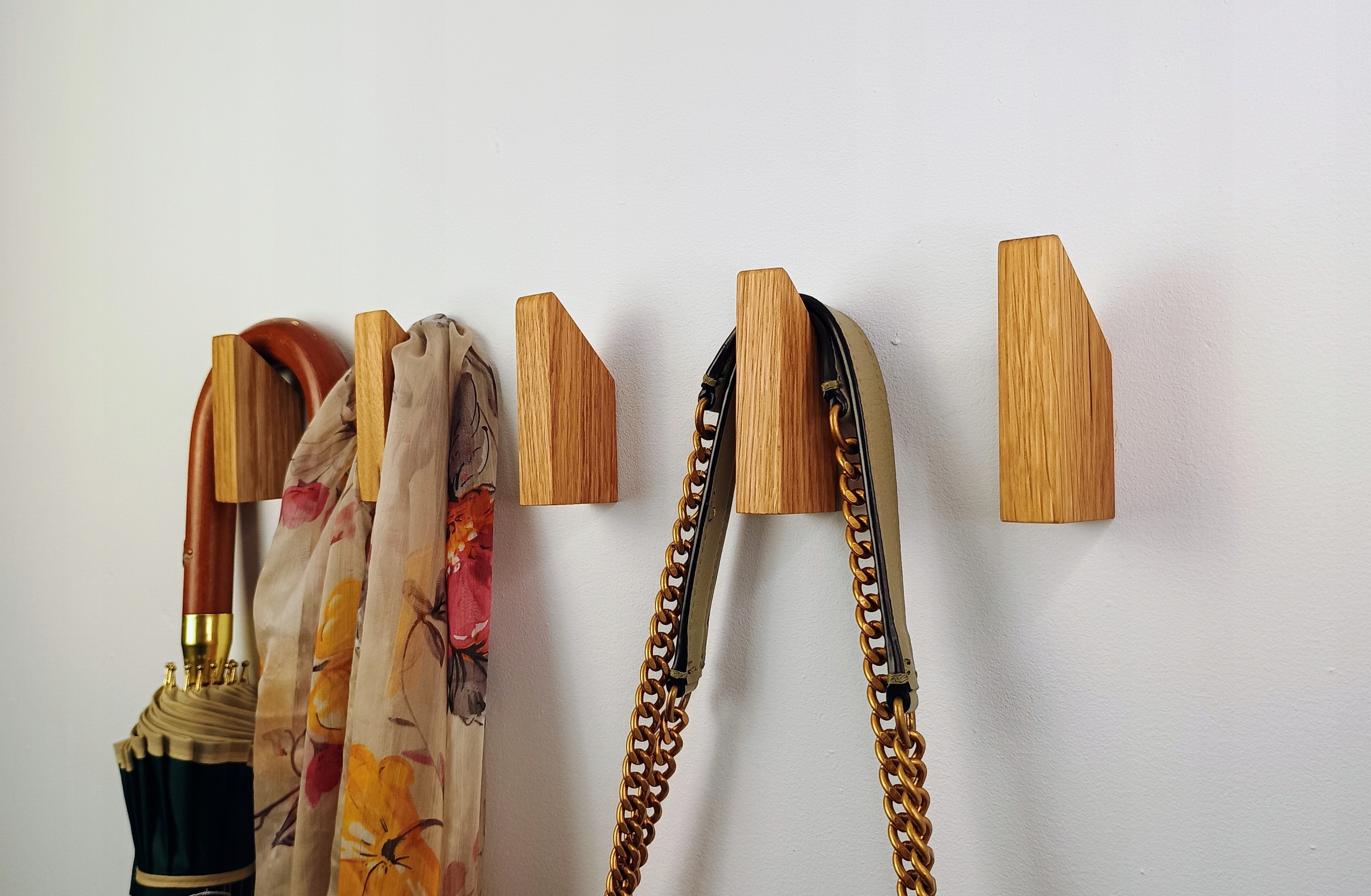 Wieszak Scienny Pojedynczy Drewniany do Pokoju Przedpokoju Kurtki Rustykaln