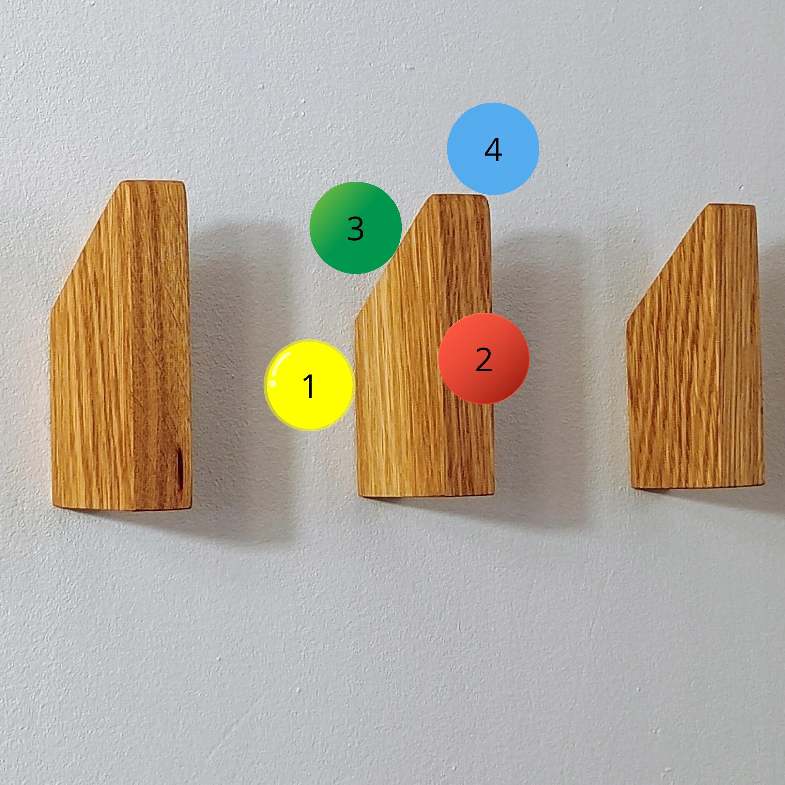 Wieszak Scienny Pojedynczy Drewniany do Pokoju Przedpokoju Kurtki Rustykaln