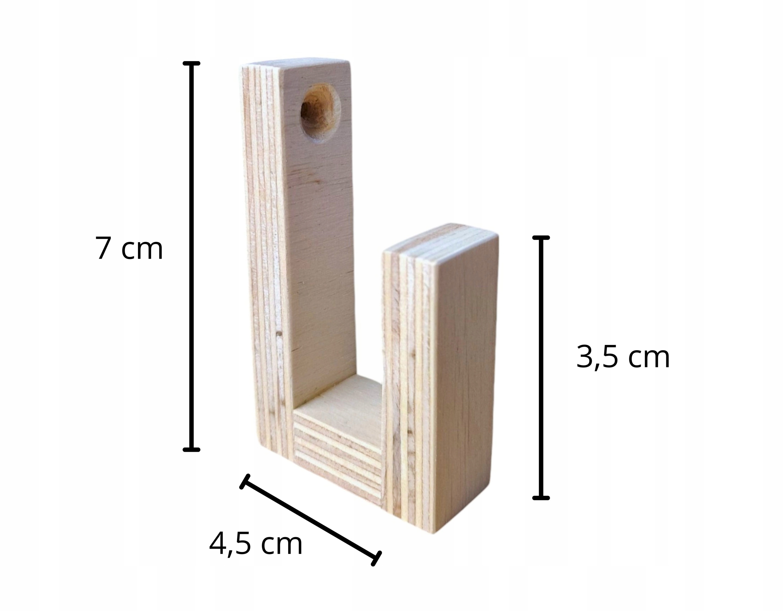 Wieszaki scienny drewniany na klucze przybory kuchenne czapki Sklejka Eko