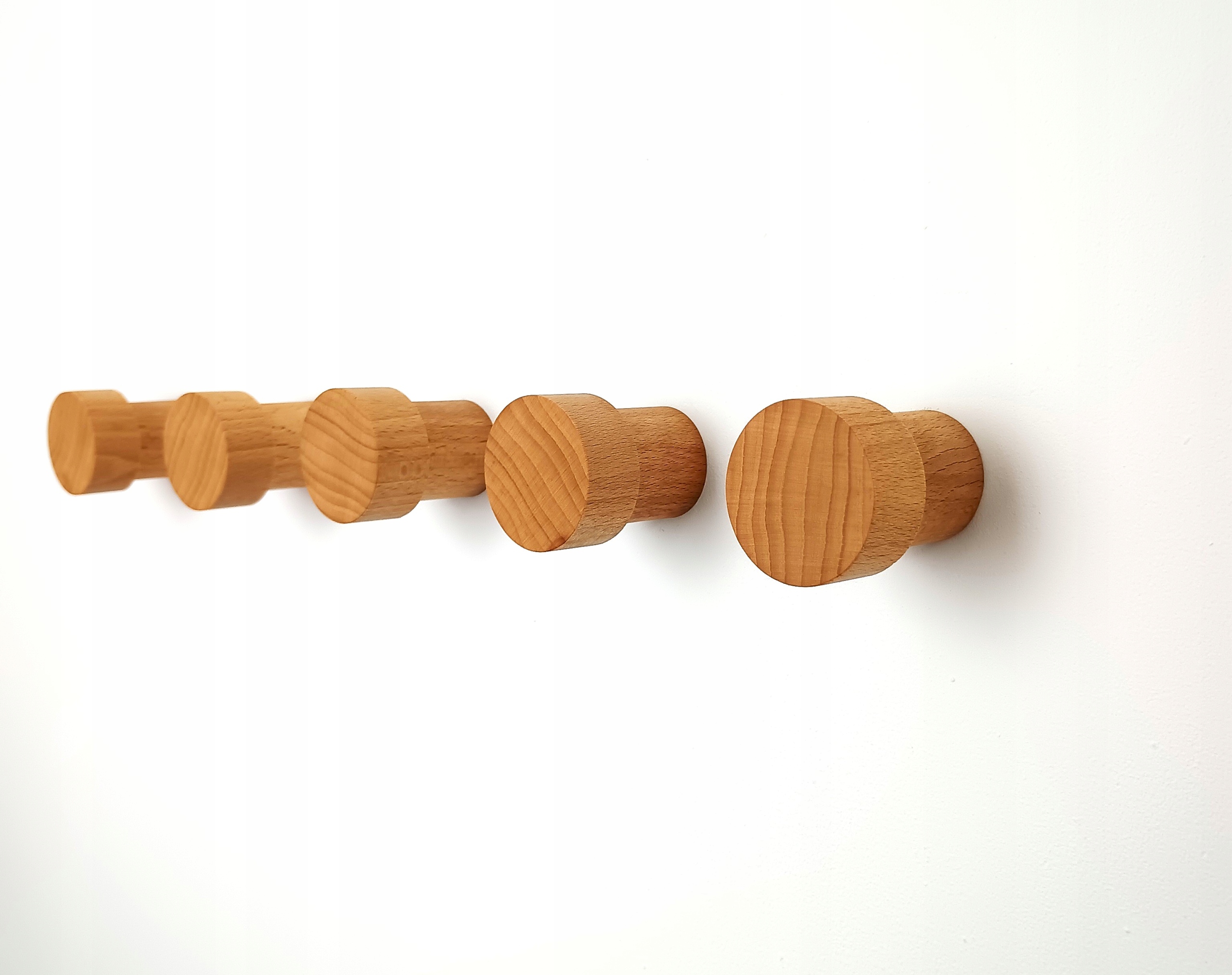 Drewniany Wieszak na Ścianę 5,5 cm Ubrania Ręczniki do Sauny Garderoby 45mm