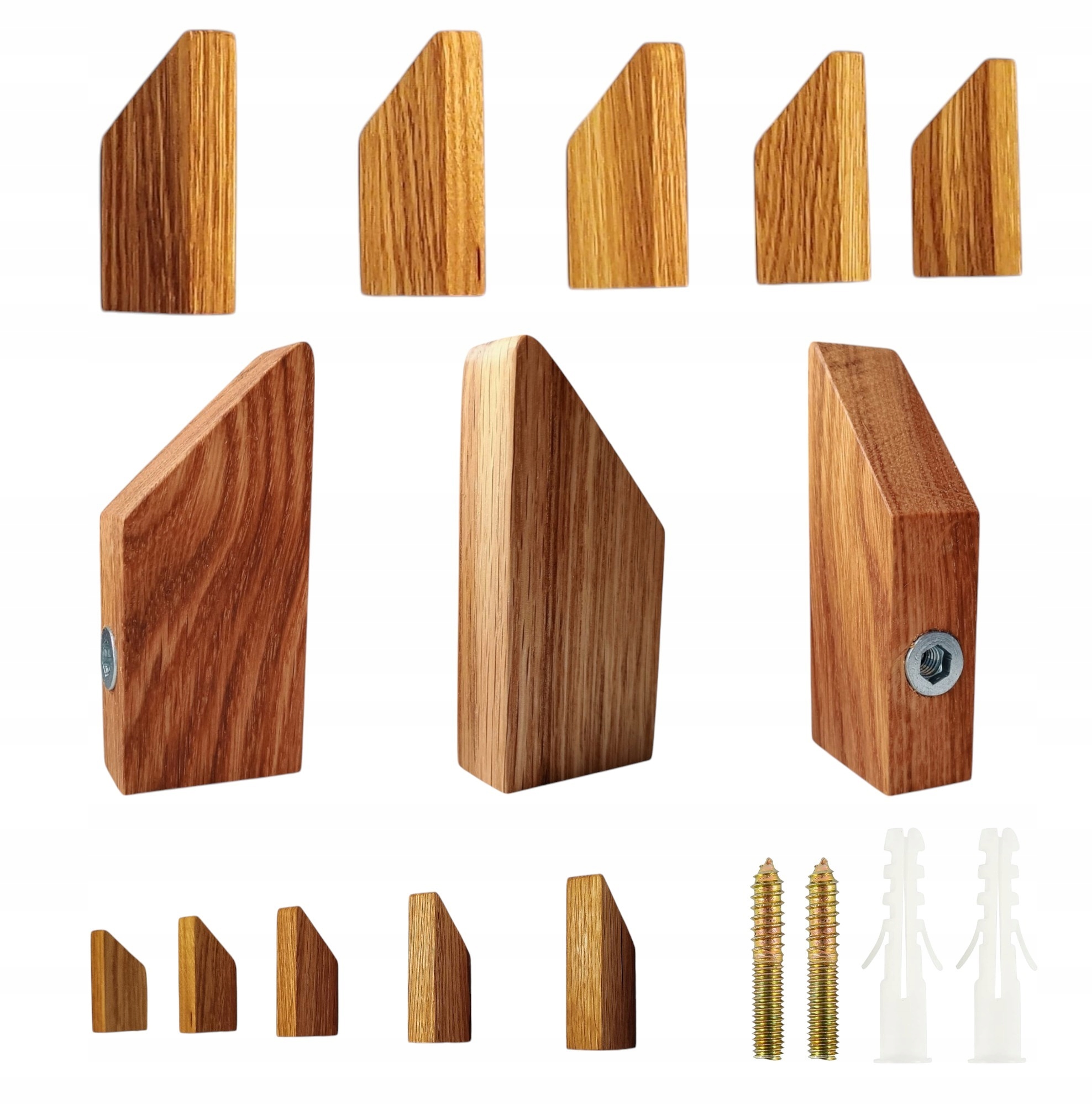 Wieszak Scienny Pojedynczy Drewniany do Pokoju Przedpokoju Kurtki Rustykaln