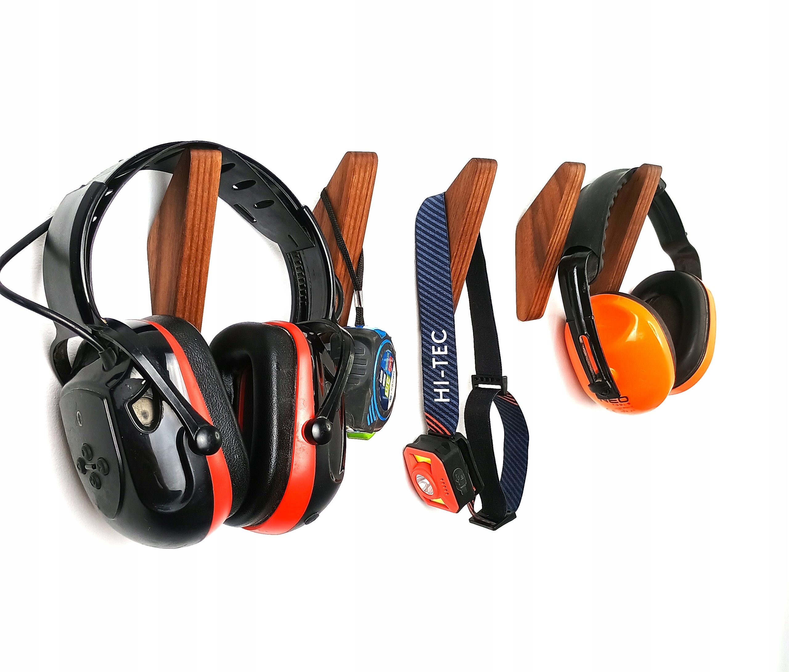 Wieszak Na Ubrania Drewniany Pojedynczy Ścienny Na Korytarz Brązowy Orzech