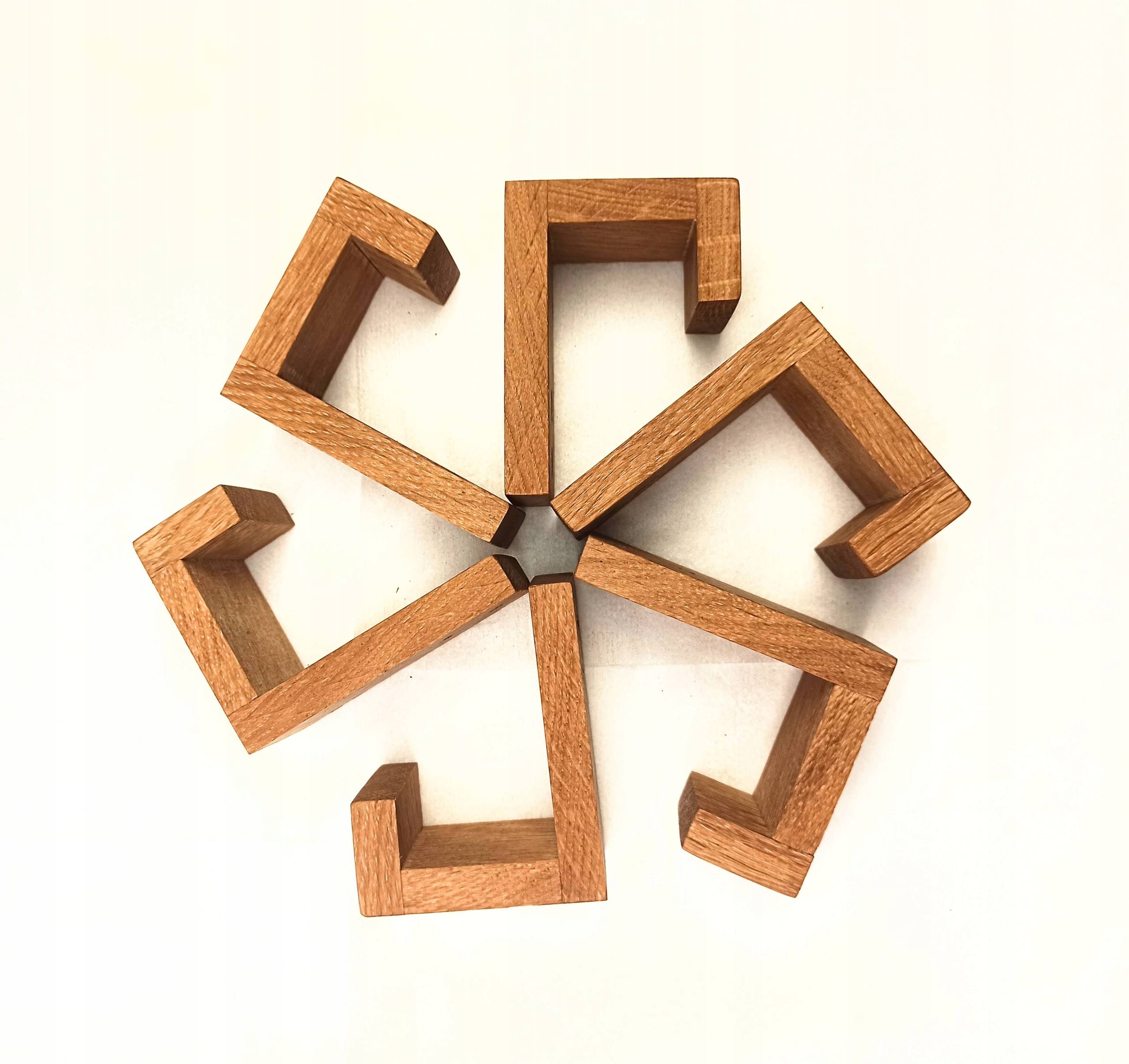 Drewniany Wieszak Samoprzylepny na Skarpety Prezenty Kominek Dębowy Haczyk