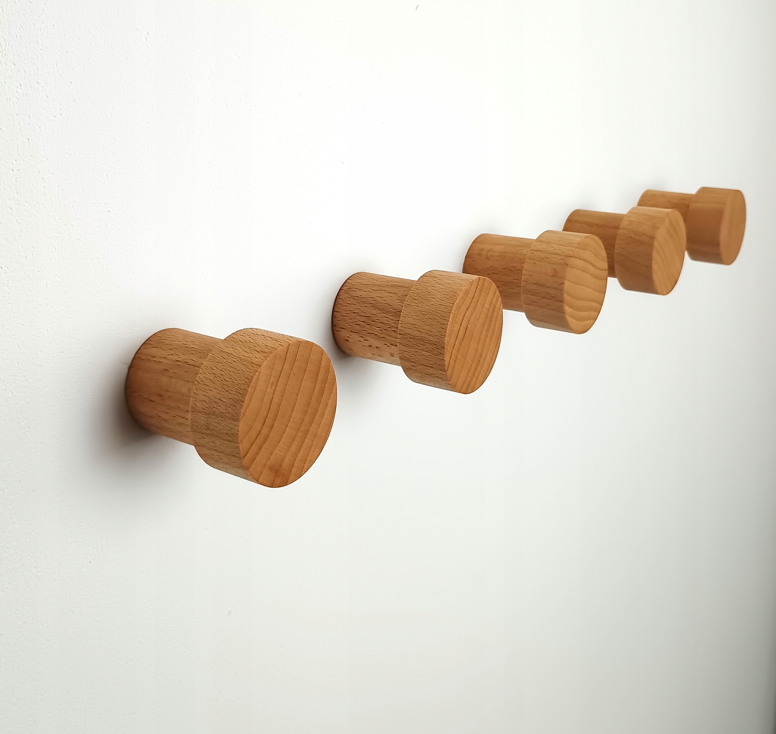 Drewniany Wieszak na Ścianę 5,5 cm Ubrania Ręczniki do Sauny Garderoby 45mm