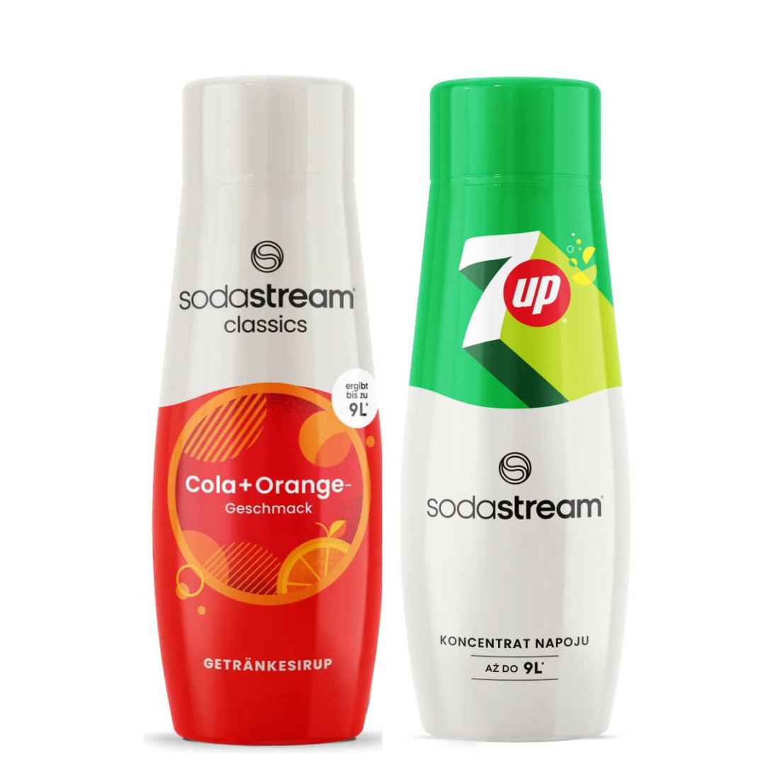 2 x SodaStream 7 UP + Cola Orange sirops
