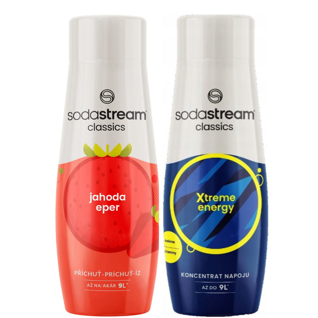 2 x SodaStream Fraise + Energy sirops