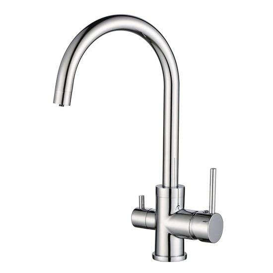 Robinet d’évier à trois voies Aquasanita Sabiaduo 2963(chrome)