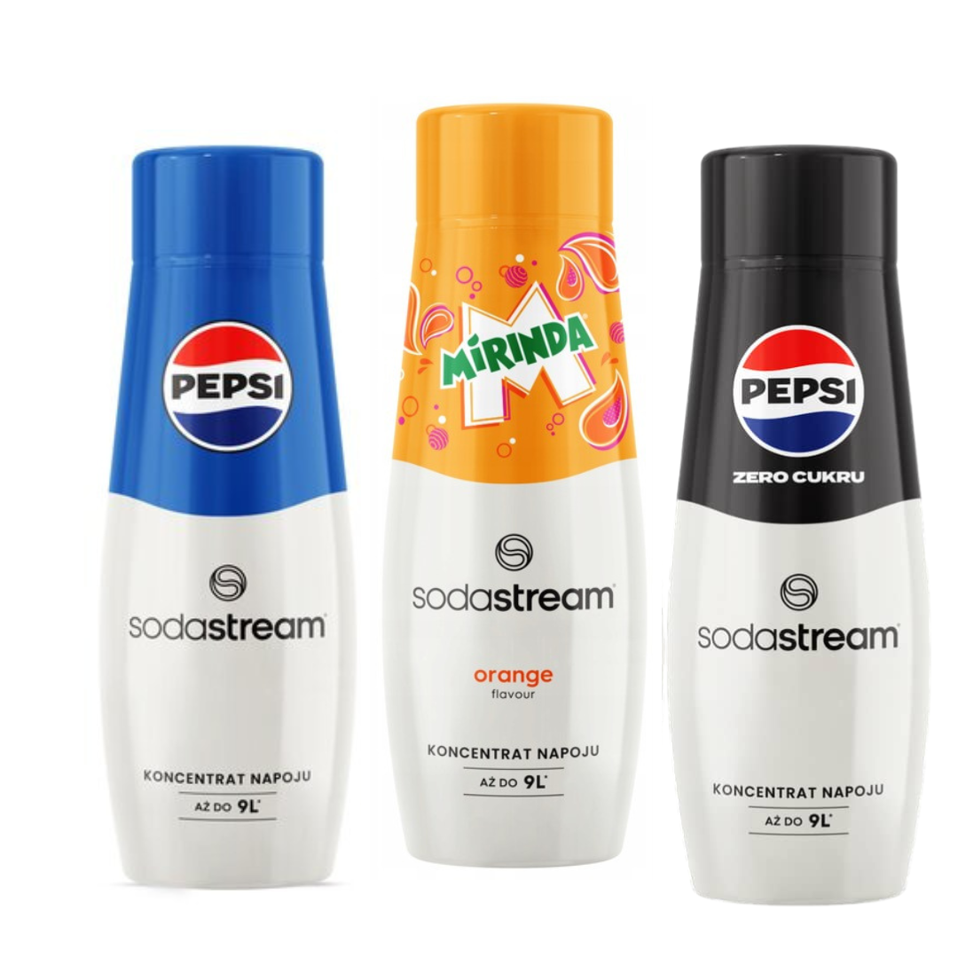 3 x PEPSI + PEPSI MAX + MIRINDA sirops