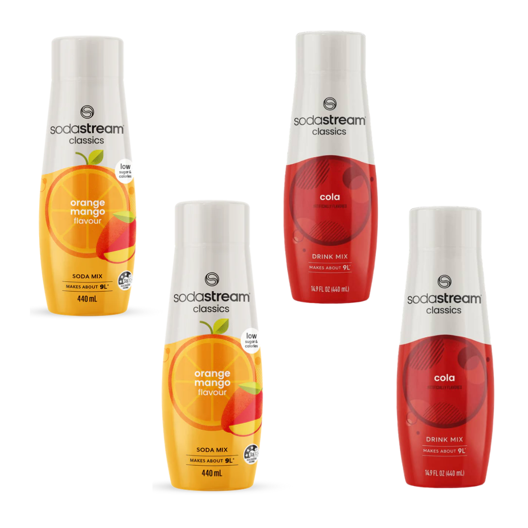 2x Cola + 2x Pomeranč-Mango SodaStream sirupy