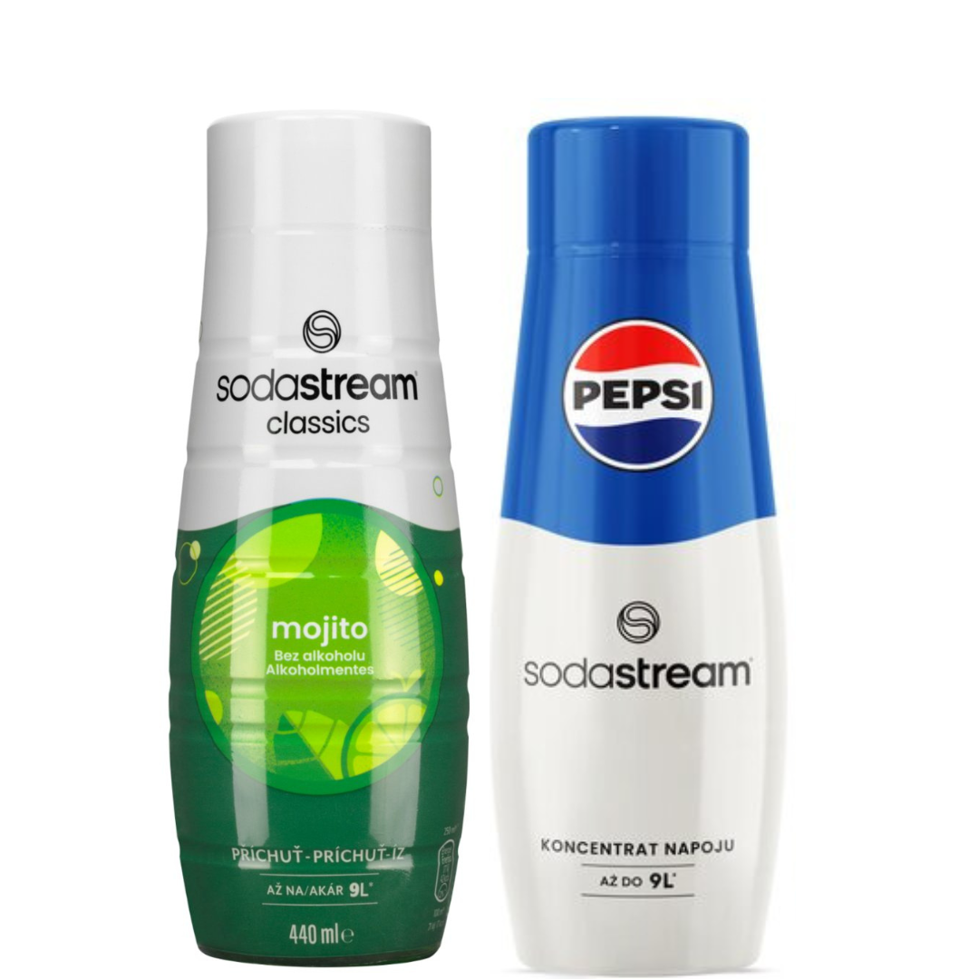 2 x SodaStream MOJITO + PEPSI syrups