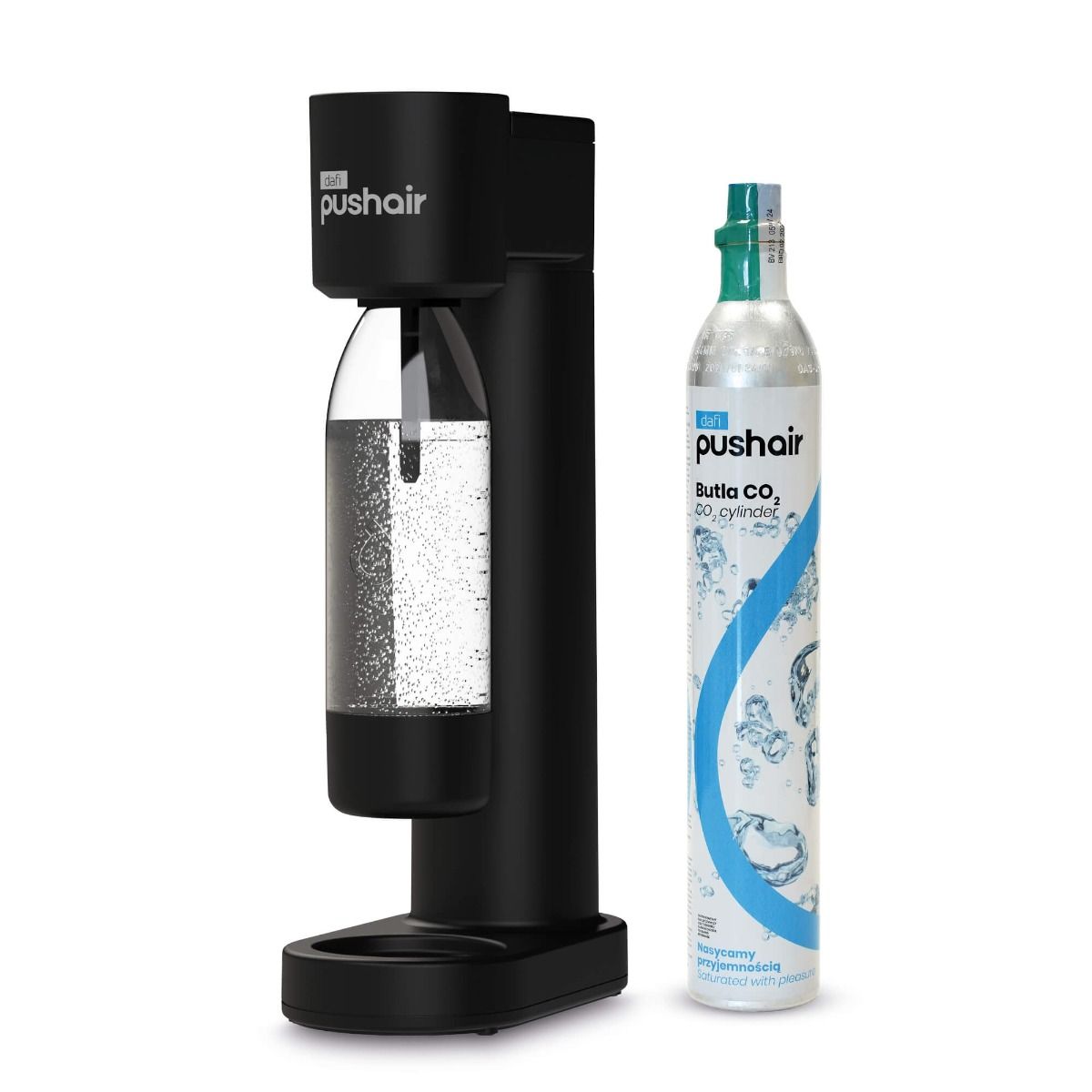 Dafi PUSHAIR water saturator black siphon + CO2 cartridge + 0.7 bottle