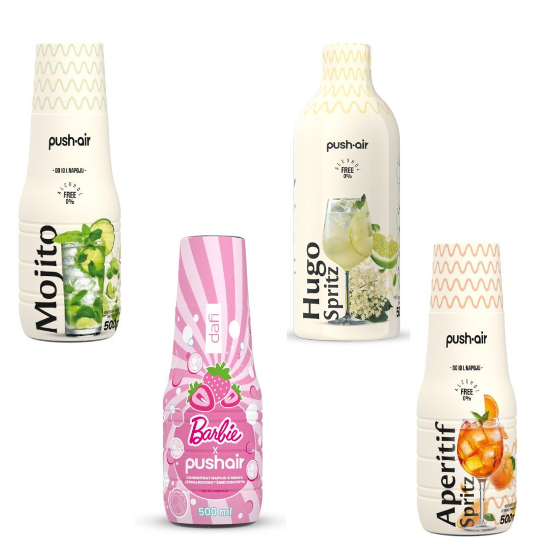 4 x Dafi Mojito + Barbie + Hugo Spritz + Aperitif Spritz syrups