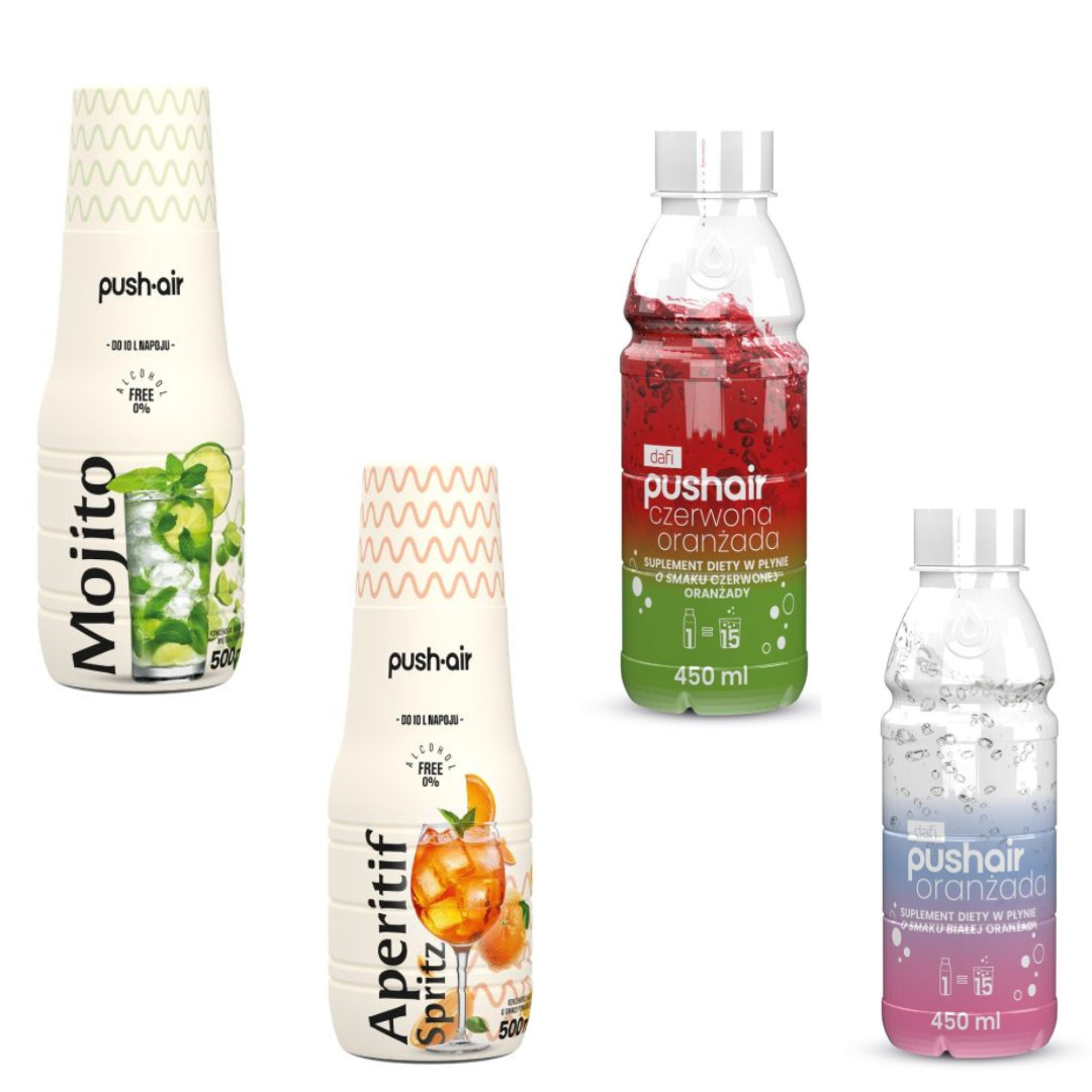 4× Dafi Mojito + Apéritif Spritz + Orangeade rouge + Orange blanche sirops