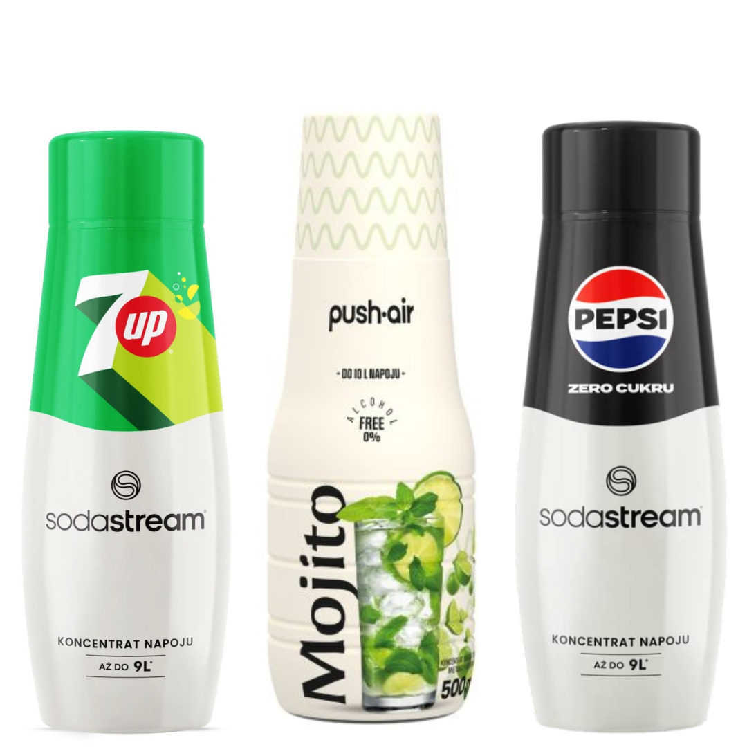 PUSHAIR MOJITO + SodaStream PEPSI MAX et 7 UP