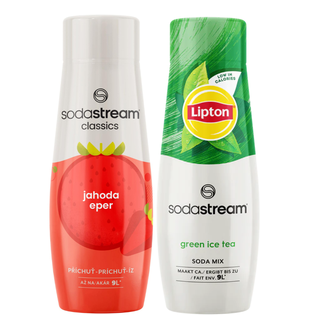 2 x Fraise + Lipton Thé Vert sirops
