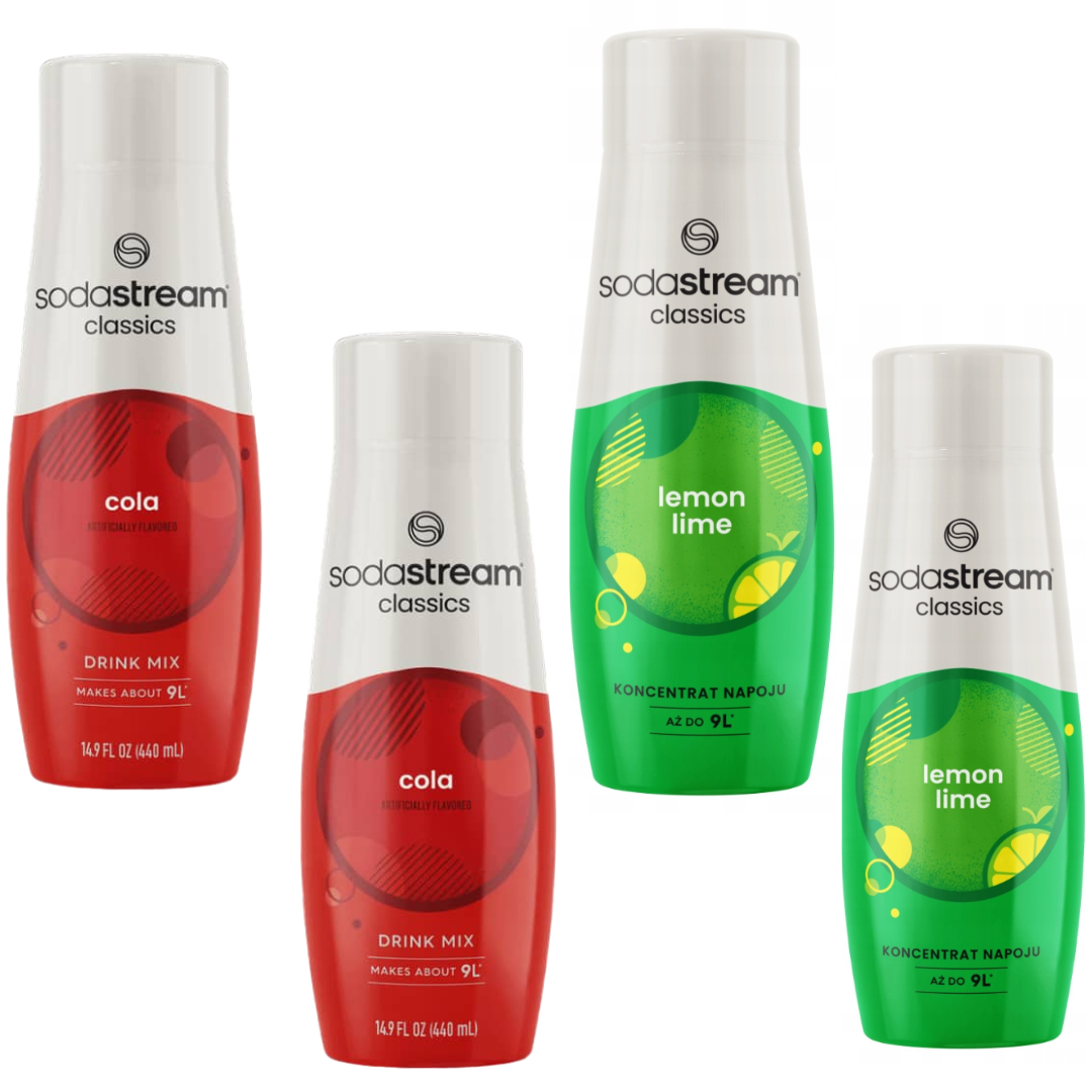 2x Cola + 2x Citron-Limetka SodaStream sirupy