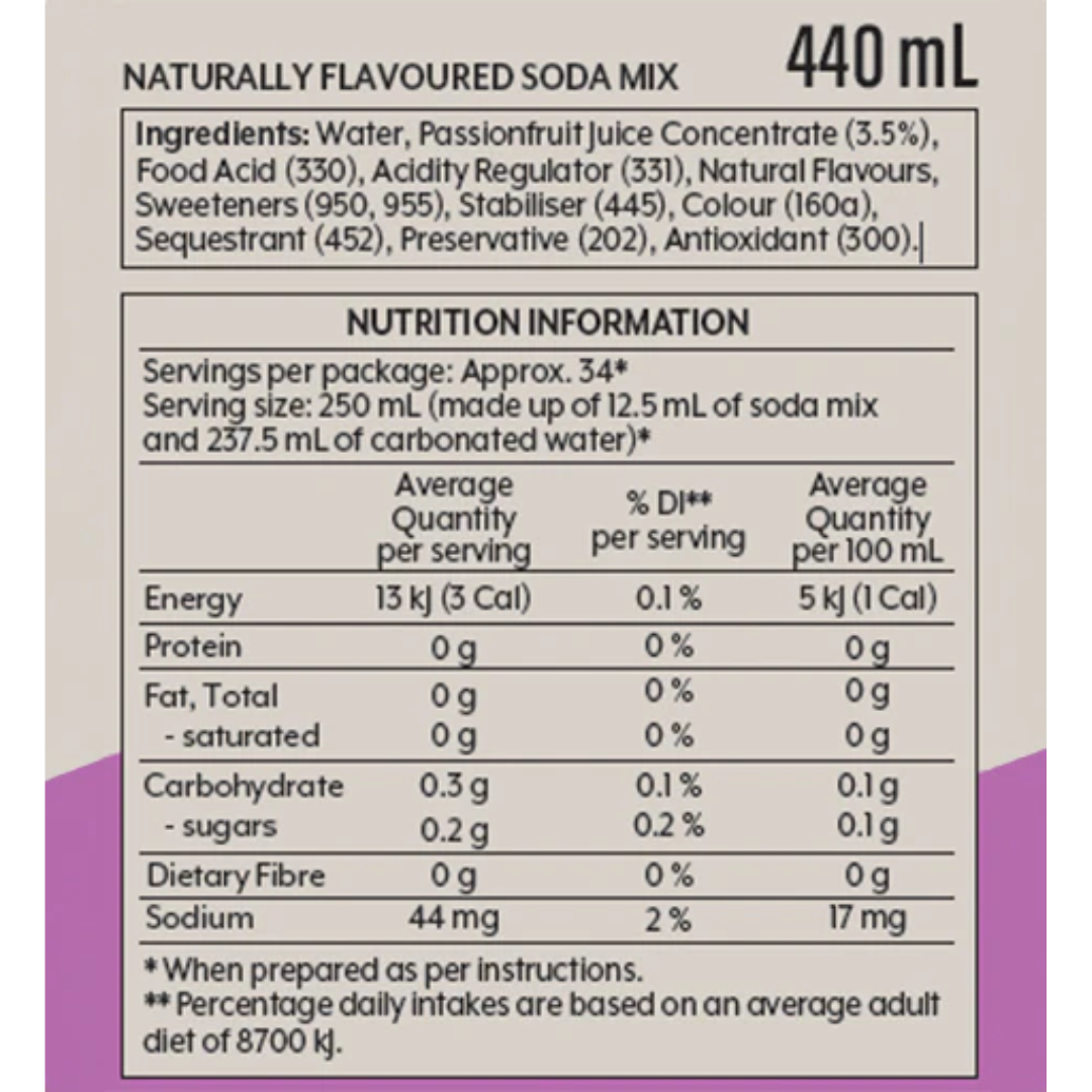 2 x SodaStream Fruit de la passion+Ginger Ale sirops