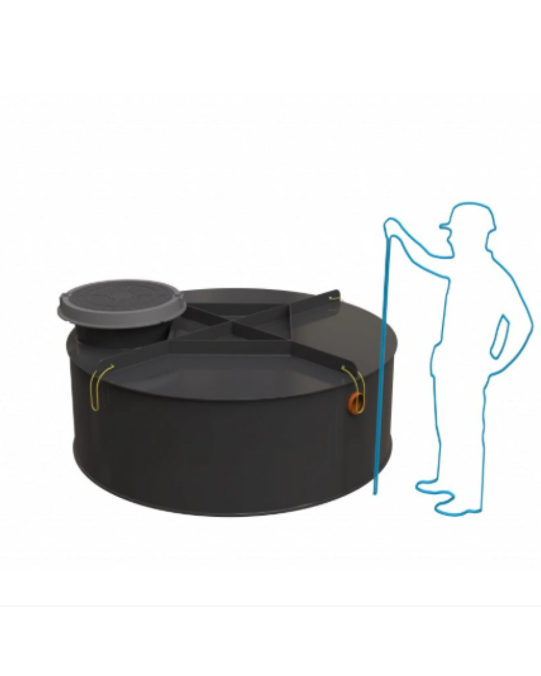 Fosse d'égout autoportante 2 m³