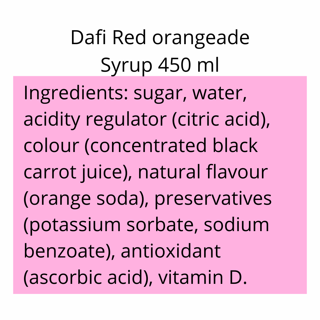 4× sirops Dafi : MOJITO + Apéritif Spritz + Cola + Orange Sanguine