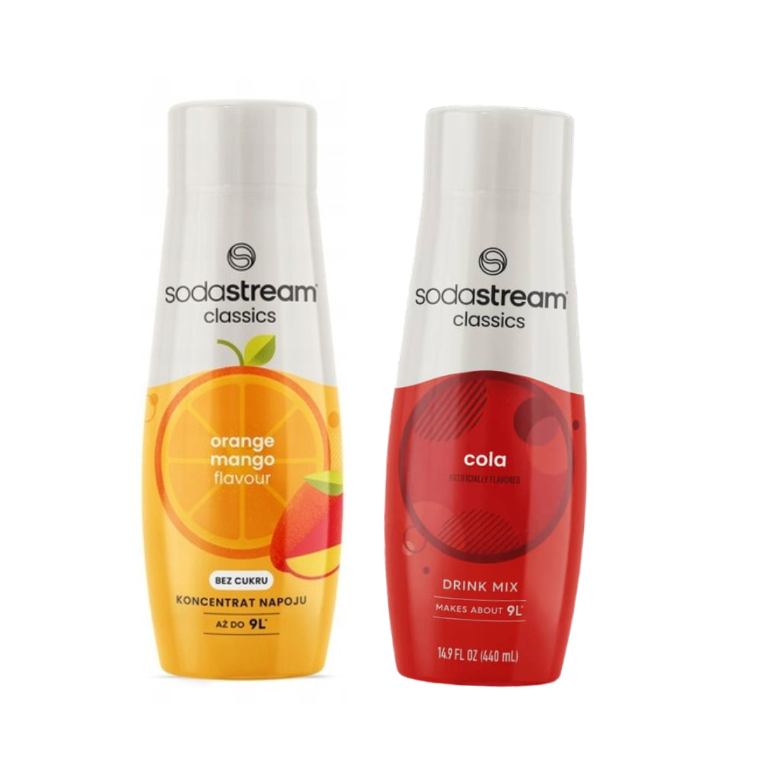 2 x COLA + Pomeranč-Mango sirupy