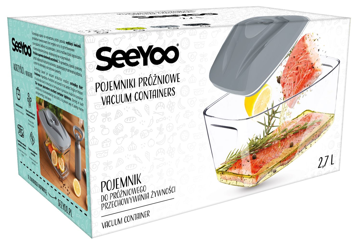 Boîte sous vide SeeYoo 2,7L Graphite