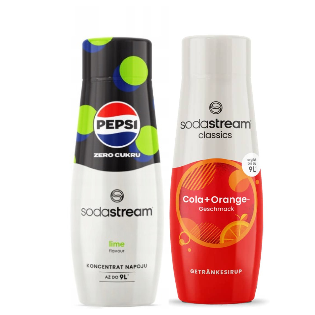 2 x PEPSI MAX LIME + COLA ORANGE syrups