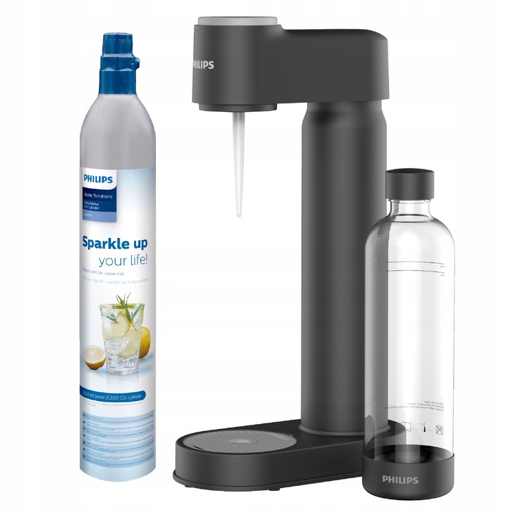 Philips Machine à Soda, avec Cartouche de CO2, Noir (ADD4901BK Lite)
