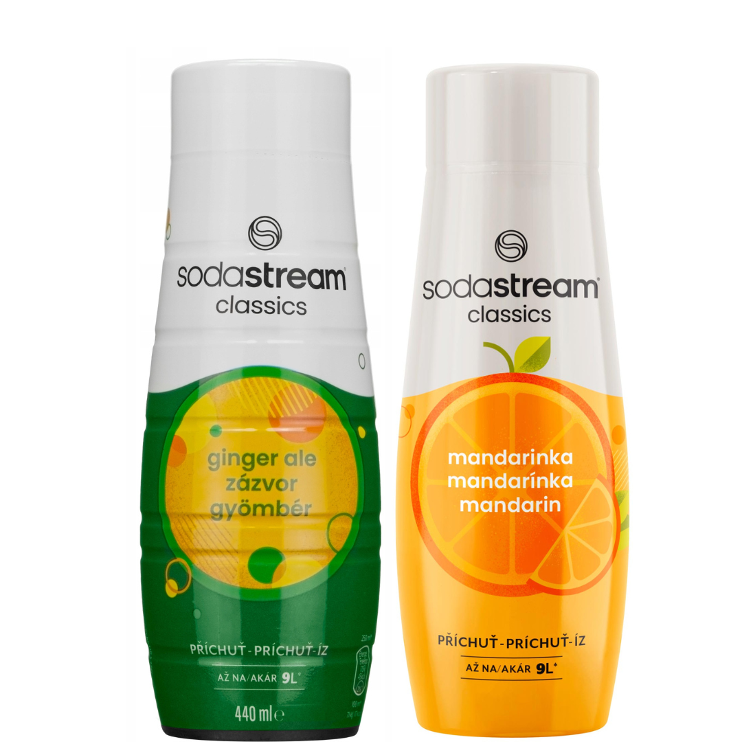 2 × SodaStream Mandarine + Ginger Ale sirops