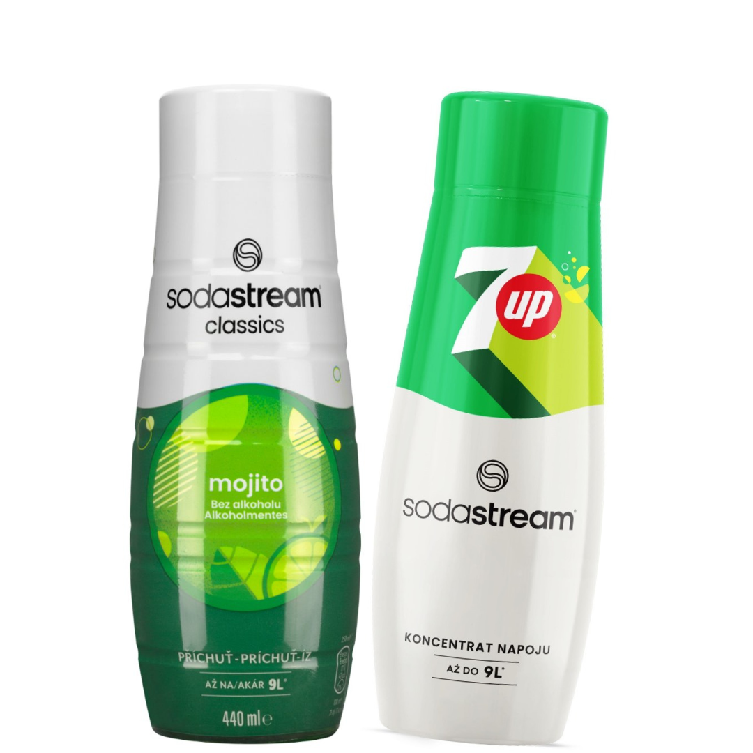 2 x SodaStream MOJITO + 7 UP syrups