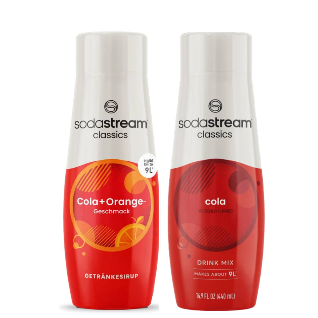 2 x SodaStream Cola + Cola Orange syrups