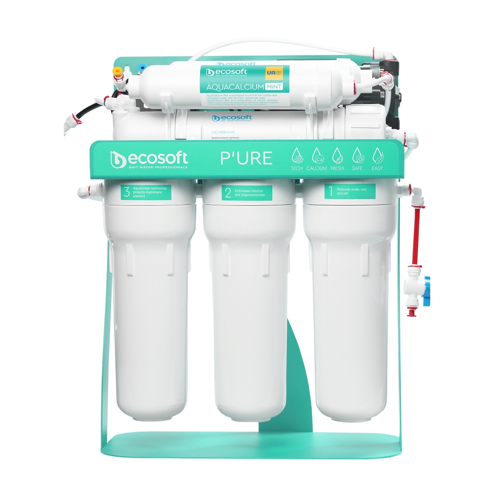 Osmose inverse Ecosoft PURE AquaCalcium Menthe avec pompe