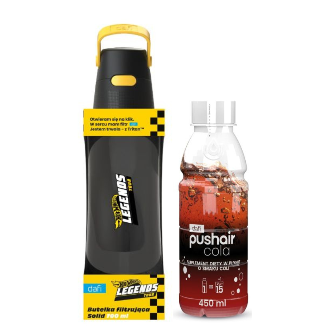 Dafi SOLID HOT WHEELS Bouteille filtrante 0,7 l + Sirop de cola