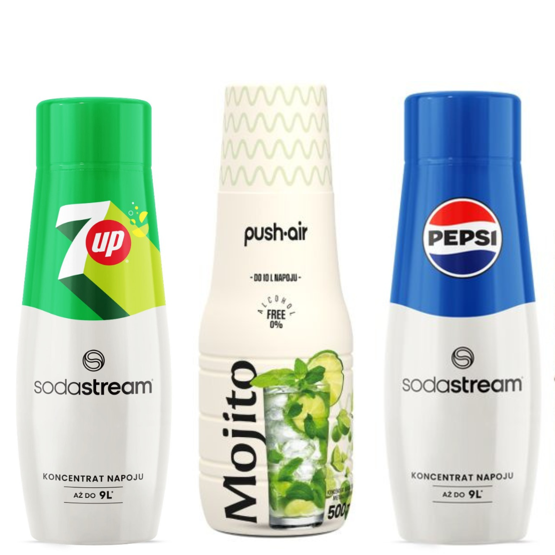 PUSHAIR MOJITO + SodaStream PEPSI and 7 UP