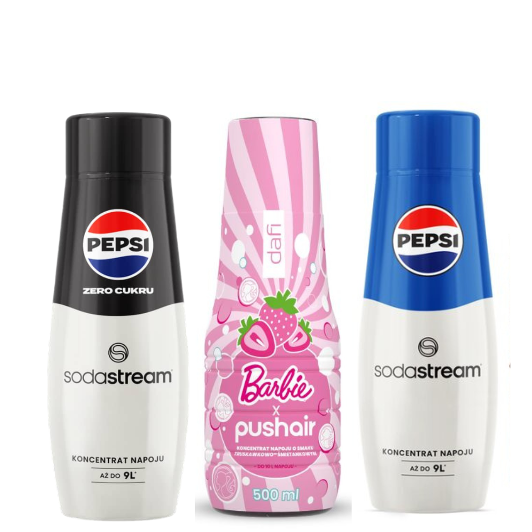 PUSHAIR BARBIE + SodaStream PEPSI and PEPSI MAX Syrups